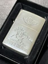 Zippo Biwa Hayahide Vintage Double sided engraving Rare model Made in 1994 picture