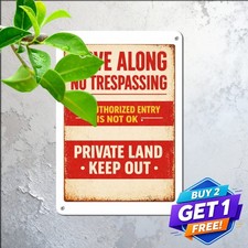 Hit The Road Dude Private Property Warning Notice Metal Tin Sign 8x12 Plaque picture