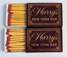Vintage Harry's New York Bar NYC Helmsley Matches Matchboxes Lot of 2 1980s picture