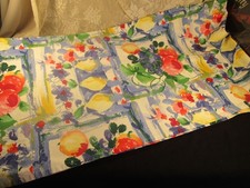 VTG. COTTON TABLECLOTH 42X76 VTG. CONTEMPORARY FABRIC CLEAN picture