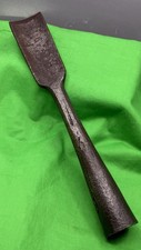 Lg. Antq Cast Iron Timber Framing  U-Gouge Chisel (14” Long x 2-1/4” Wide) picture