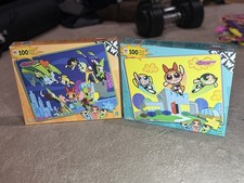 Vintage 2001 Powerpuff Girls 100 Piece Puzzle MB Cartoon Network Lot Of 2 Sealed picture
