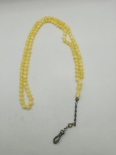 Rare Vintage Rosary Amber Pressed Islamic Tasbih 99 Beads 7mm Handmade 38g picture