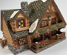 Department 56 Snow Village Hunting Lodge Christmas Lighted Ceramic Building picture