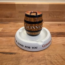 GUINNESS BARREL ASHTRAY VINTAGE BREWERINA BAR DECOR picture