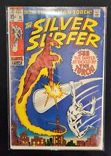 Silver Surfer #15, 1970 Bronze Age Human Torch Battles Silver Surfer picture