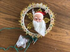 Christmas In July Vintage Santa Claus Flashing Spinning LIGHTS 70’s Ornament picture
