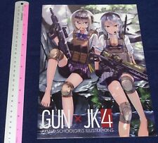 Maruyaki Salmon Color Art Book ARMED SCHOOL GIRLS ILLUSTRATIONS GUN x JK 4 picture