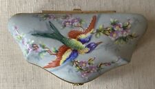 Le Tallec Limoges France Paradise Bird Trinket Box Hand Painted Paris Porcelain picture