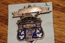 WKRS  Fraternal Organization Pin Gold Filled 1899 NOS Old*New Old Stock Old***** picture