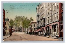 Postcard Oneonta New York Windsor Hotel and Chestnut Street View 2 picture