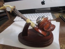 ORIGINAL BRUYERE GARANTIE  HAND CARVED IMPORTED BRIAR PIPE FRANCE  1970'S 7 1/2