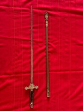 Vintage Knights of Columbus 4th Degree Ceremonial Sword with Scabbard  picture