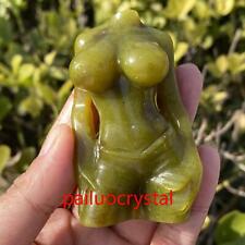 1pc Natural Lemon jade Woman Model Quartz Crystal goddess skull Figurines 2.8
