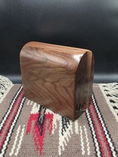 Handmade Walnut Western Spur Display Block Signed WF 3
