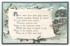 Gibson Art Co Christmas Postcard Series 210 Antique 1910s Posted Pittsfield IL picture