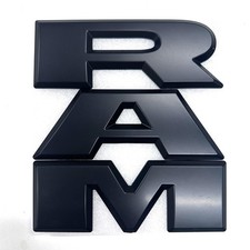 2019–2025 RAM 2500 3500 4500 Front Grille Emblem Black Finish Replacement Badge picture