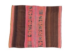 Early-Mid Century Vintage Peruvian Manta Cloth Aguayo Mestana Handwoven Textile picture