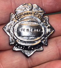 Vtg Obsolete Colonial Beach Rescue Squad Metal Pin Badge Life Member Potomac EUC picture