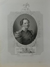 Antique United States Civil War General Winfield Scott Art 1878 American picture