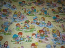 BOY GIRL TWIN BEDSPREAD VINTAGE KLEINFAB ARROW TEXTILES SOLD AS IS picture