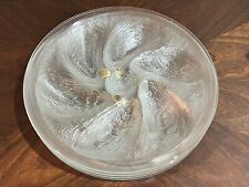 Vintage Clear Glass Arcoroc Oyster Plates, set of 4, NEW With Tag, France. picture