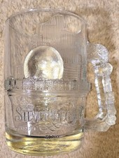 NWOT Vintage/90s Silver Legacy Casino HUGE/24oz 3D/Embossed Glass Beer Stein/Mug picture