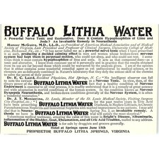 Buffalo Lithia Water Hotel at Buffalo Lithia Springs Virginia 1903 Ad AF8-H2 picture
