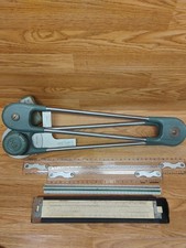 Vintage K & E Keuffel & Esser Paragon Jr Junior Drafting Arm + Extra K&E Rulers picture