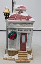 Vintage Mercuries 1993 Toms Trains Christmas Village Ceramic Shop Toy Store picture