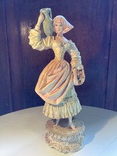 Vintage Crystallus porcelain figurine of Lady With Jug Made in Italy 19” Tall picture