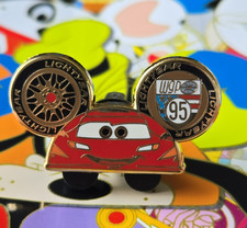 2012 Disney Pixar Earhat Cars Lightning McQueen Series 1 Mystery Trading Pin picture