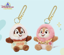 Disney authentic 2024 summer chip dale small plush keychain shanghai disneyland picture