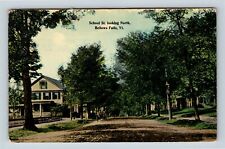 Bellows Falls VT, School Street, Houses, Vermont Vintage Postcard picture