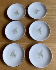 Set of 6 Johann Haviland Porcelain Floral Butter Pats Dishes 3.75