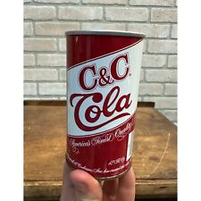 Vintage 1970s C&C Cola 12oz Soda Pop Can Straight Steel Pull Tab Garfield NJ picture