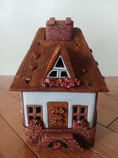 Maribor Kunstgewerbe Lithuanian Clay Cottage Incense Burner Tea Light  Vintage picture