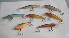 Lot of 7 Vintage Fishing Fish Lures, Rapala, One Rattlin Finland picture
