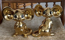 MCM Ceramic Golden Bobble head MICE, They Stand 5 1/2 Inches Tall, Marked 7 2778 picture