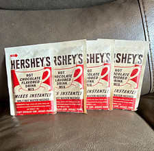 Lot of 4 Vintage Hershey's Hot Chocolate Drink Mix Packets 1970s Rare Prop MCM picture