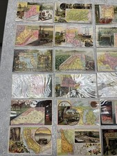 ARBUCKLE BROTHERS COFFEE TRADING CARDS MAPS OF STATES AND TERRITORIES LOT OF 49 picture