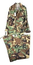 US Army Woodland Camo BDU Uniform Set Medium Regular Jacket & Pants Ripstop New picture