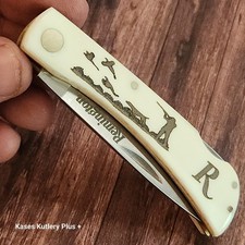 Remington Scrimshaw Lockback Sodbuster 3.63
