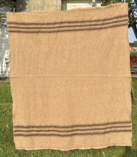 Vintage 1930 - 40’s 75% Camel Hair And Wool Blanket Military Style Authentic ￼ picture