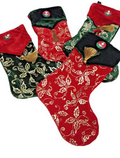 JO-ANN STORES 2007~CHRISTMAS STOCKINGS~4 PIECE SET~17 INCHES~NEW WITH TAG~L@@K picture