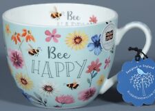BLUEBIRD AND WILLOW BE HAPPY Bone China Jumbo Cup picture