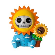 PT Furry Bones Sol the Sun with Flower Skull Resin Mini Figure picture