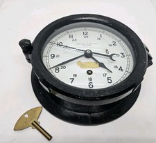 1965 CHELSEA CLOCK Co U.S. Vietnam War 8 Day Navy Naval Porthole Ship Wall Clock picture