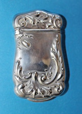 Antique Art Nouveau Repousse Sterling Silver Match Safe Box Ornate Vesta Case picture