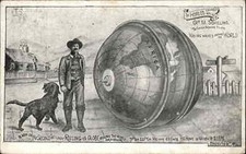 George Schilling World's Greatest Walker Social History Giant Globe c1910 PC picture
